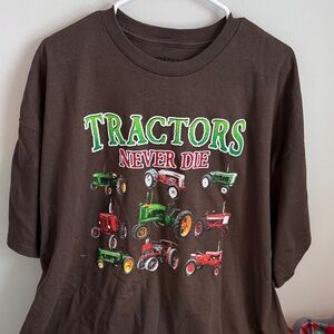 Tractors Never Die Brown 3XL T-Shirt